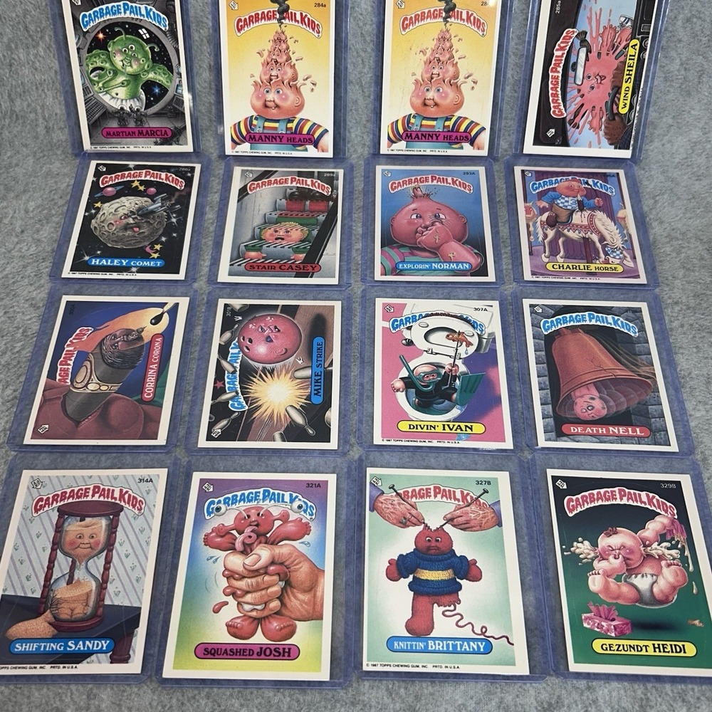 Vintage Garbage Pail Kids Card Lot 1987 Topps OS Sharp Manny Heads Miles